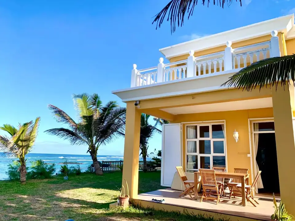 Bungalow face au lagon à Palmar, île Maurice